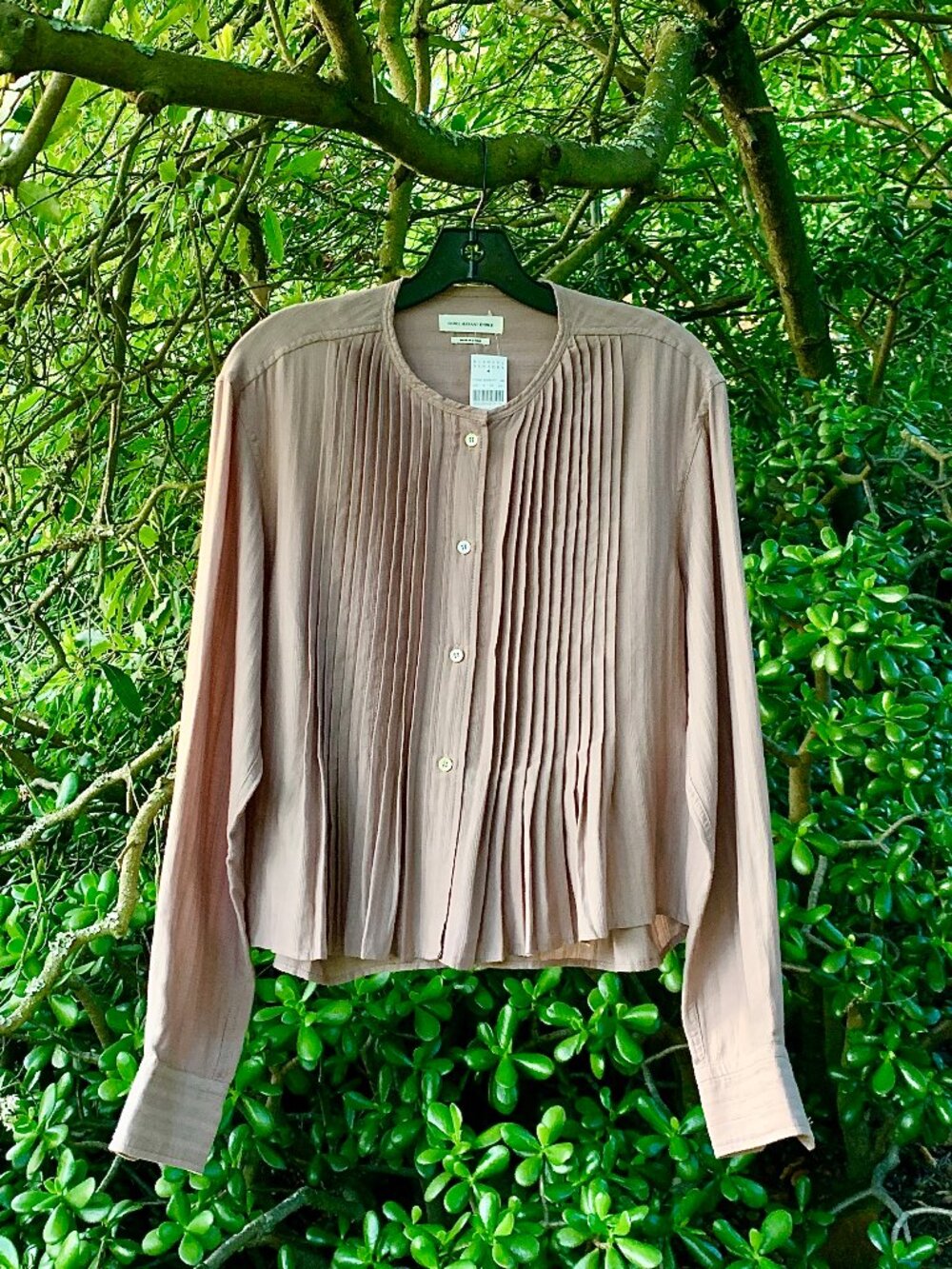 Isabel Marant soft feminine pleated button down shirt